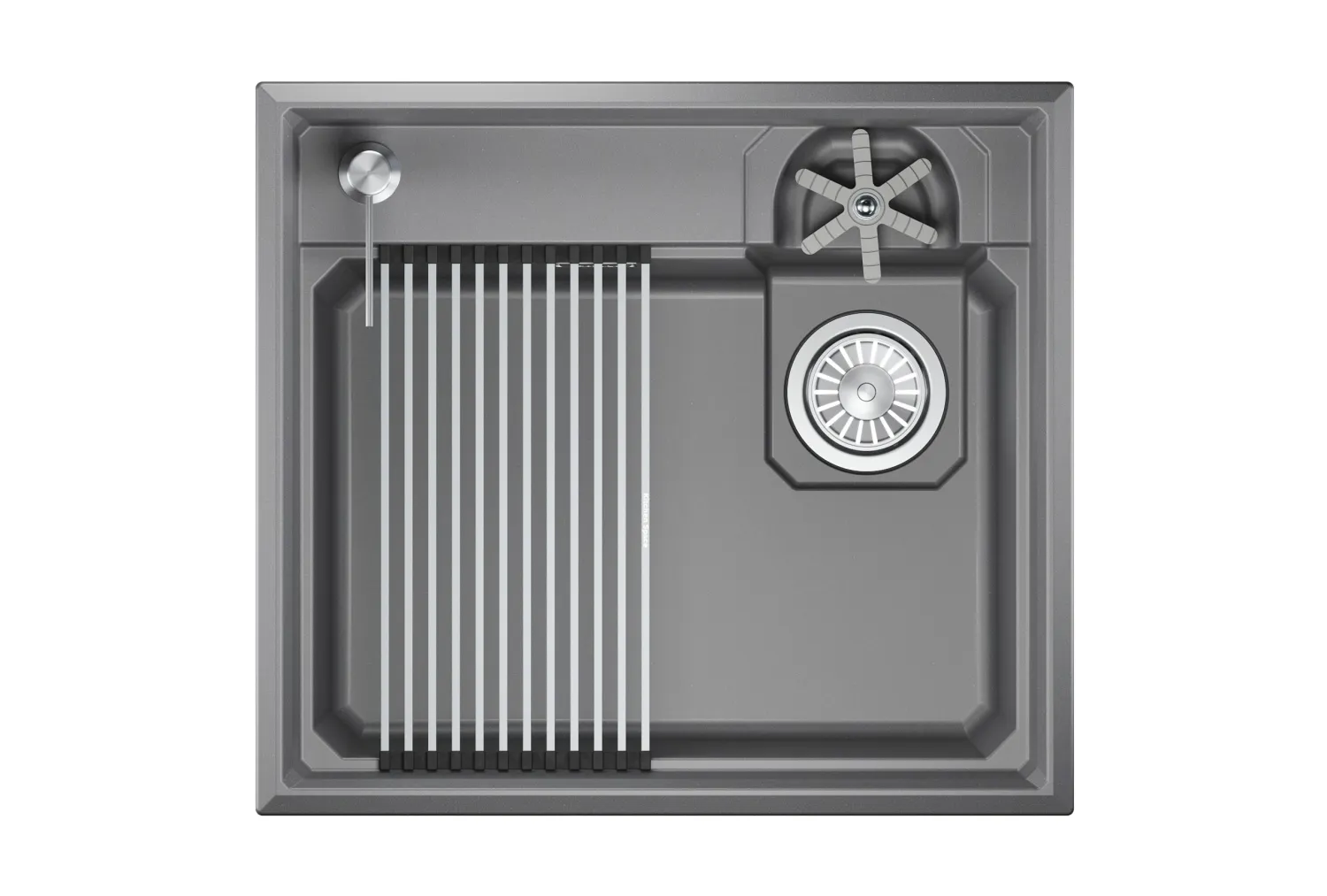Мойка для кухни Granula Kitchen Space Rinzer 5807R алюминиум, 58х52 см, прямоугольная