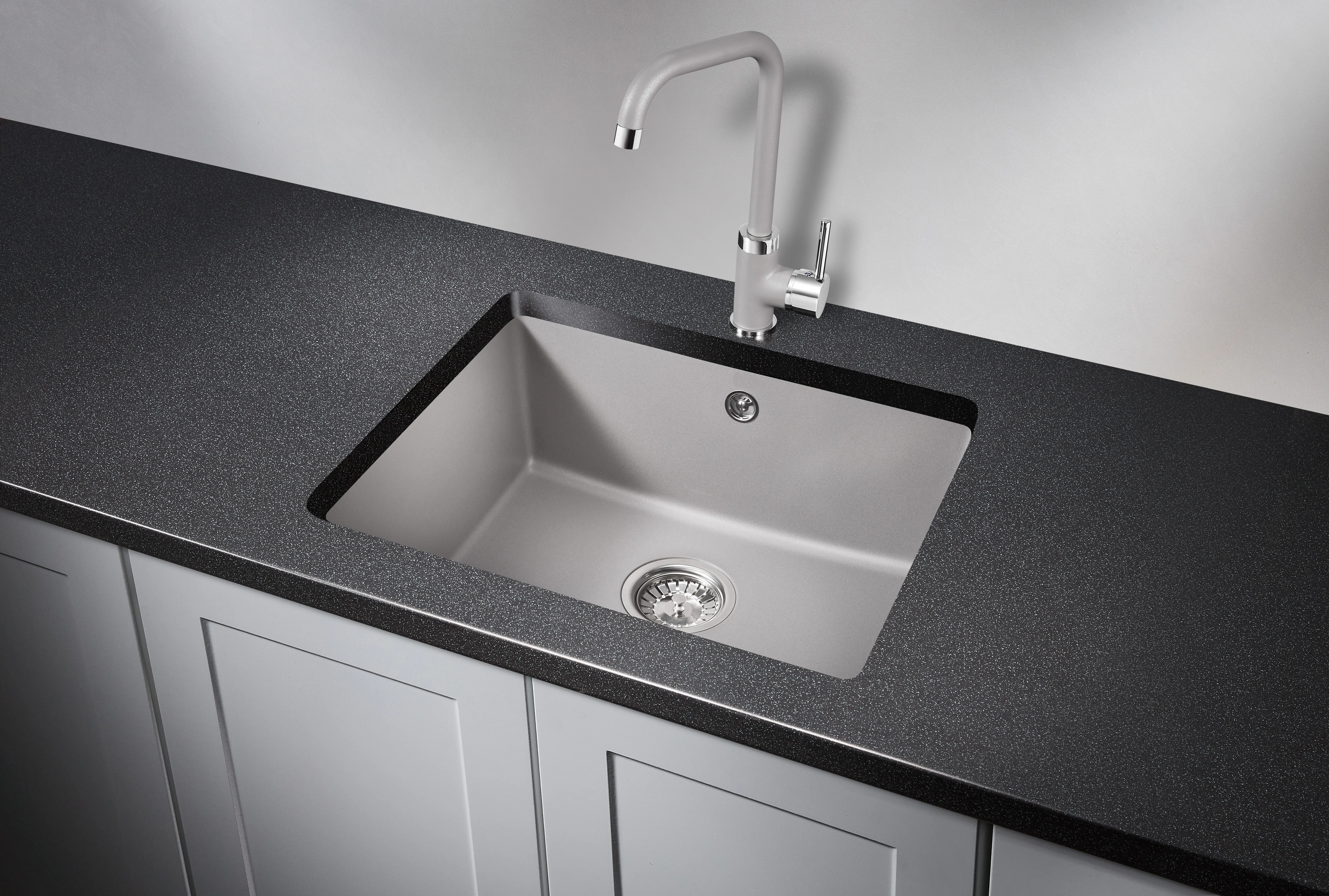 5551, АЛЮМИНИУМ, кухонная мойка, кварц