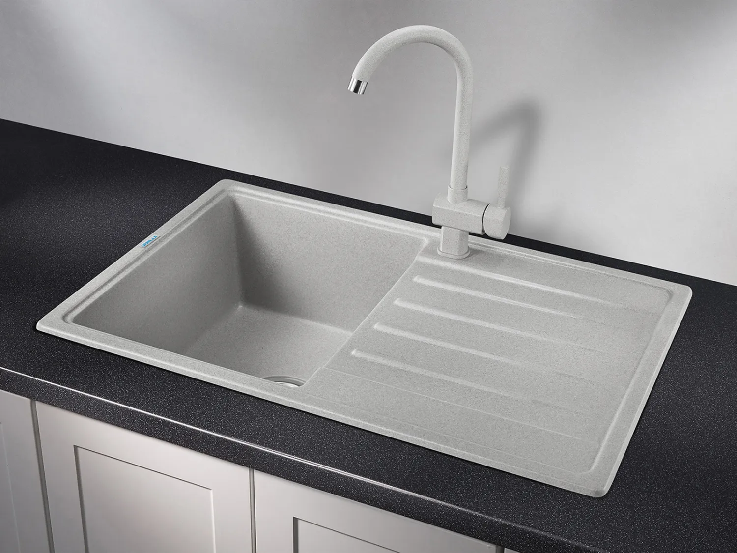 Мойка для кухни Granula Standart 7602 базальт, 76х50 см, прямоугольная