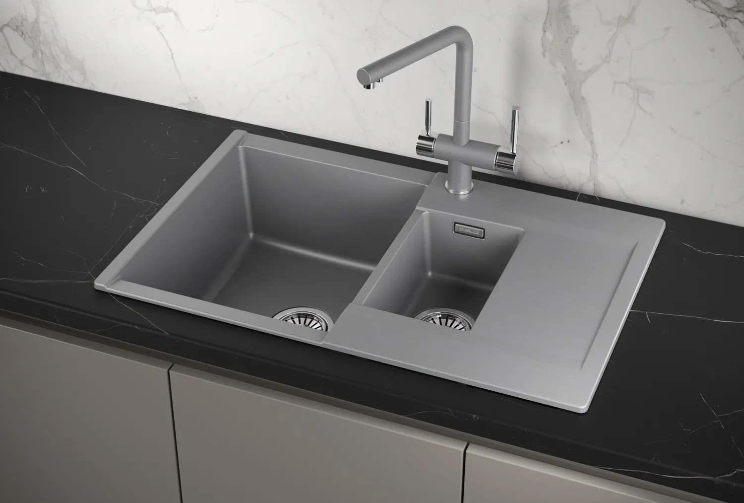 Мойка для кухни Granula Estetica 7808 алюминиум, 78х50 см, прямоугольная