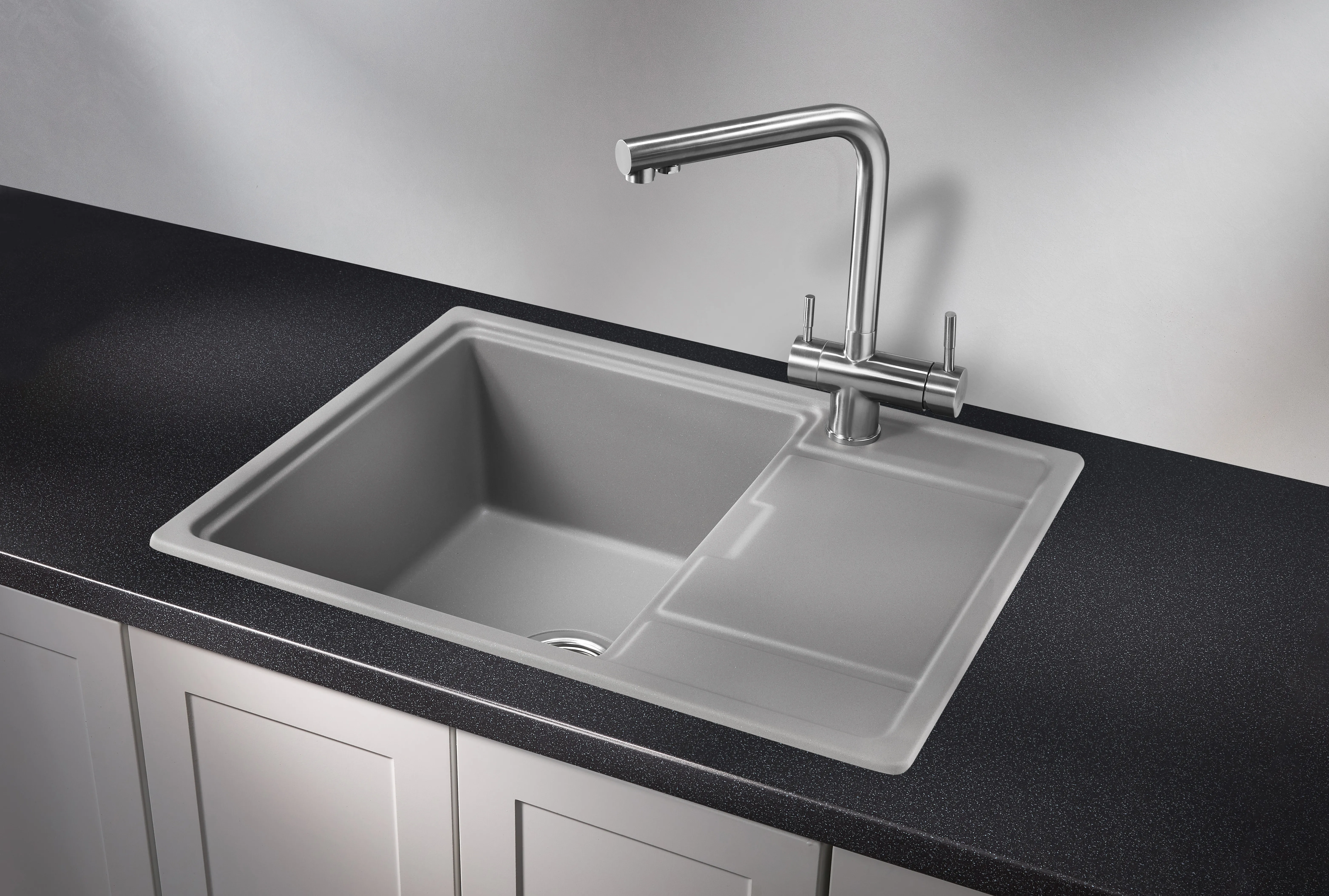 6503, АЛЮМИНИУМ, кухонная мойка, кварц