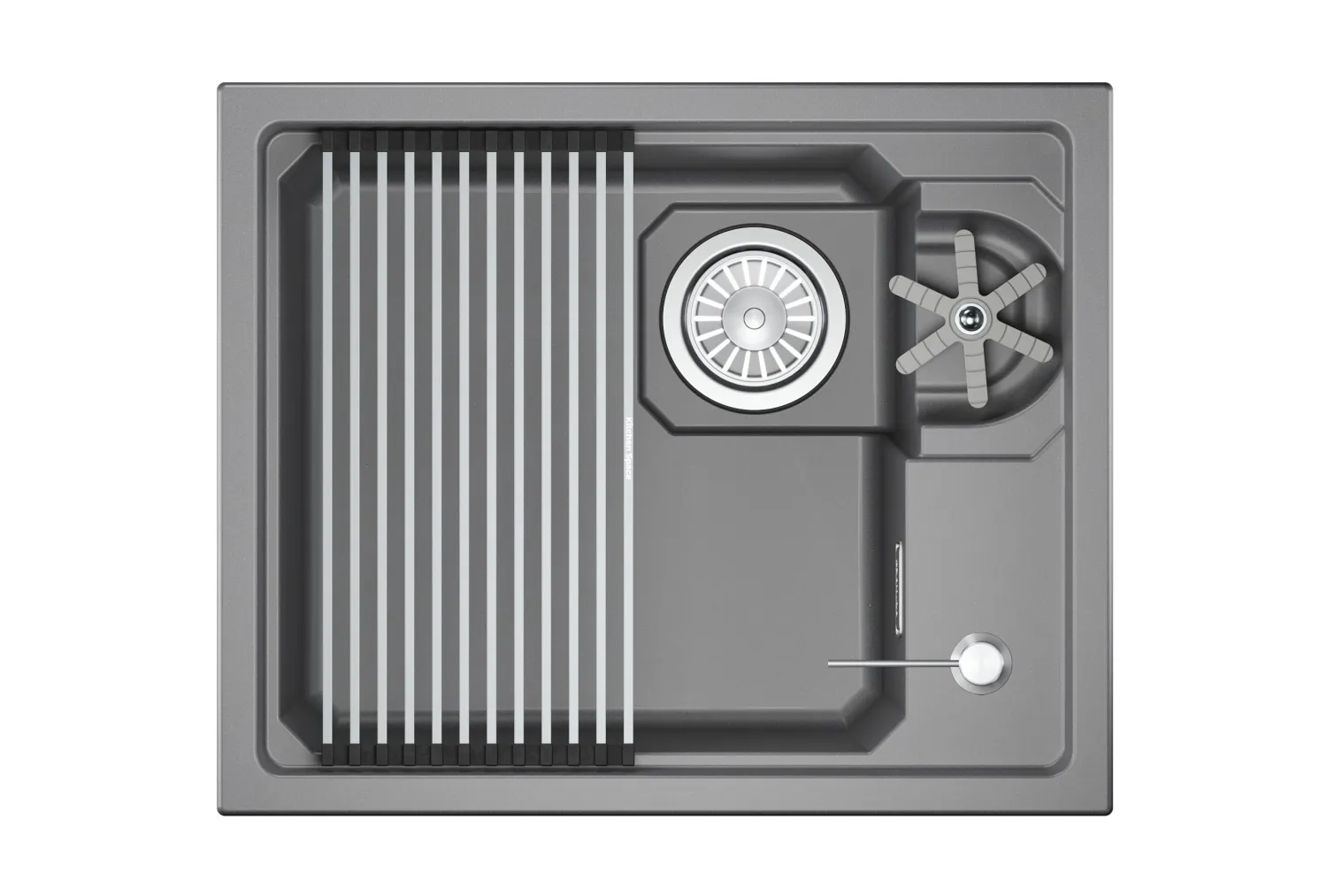 Мойка для кухни Granula Kitchen Space Rinzer 5505RU алюминиум, 55х45 см, прямоугольная