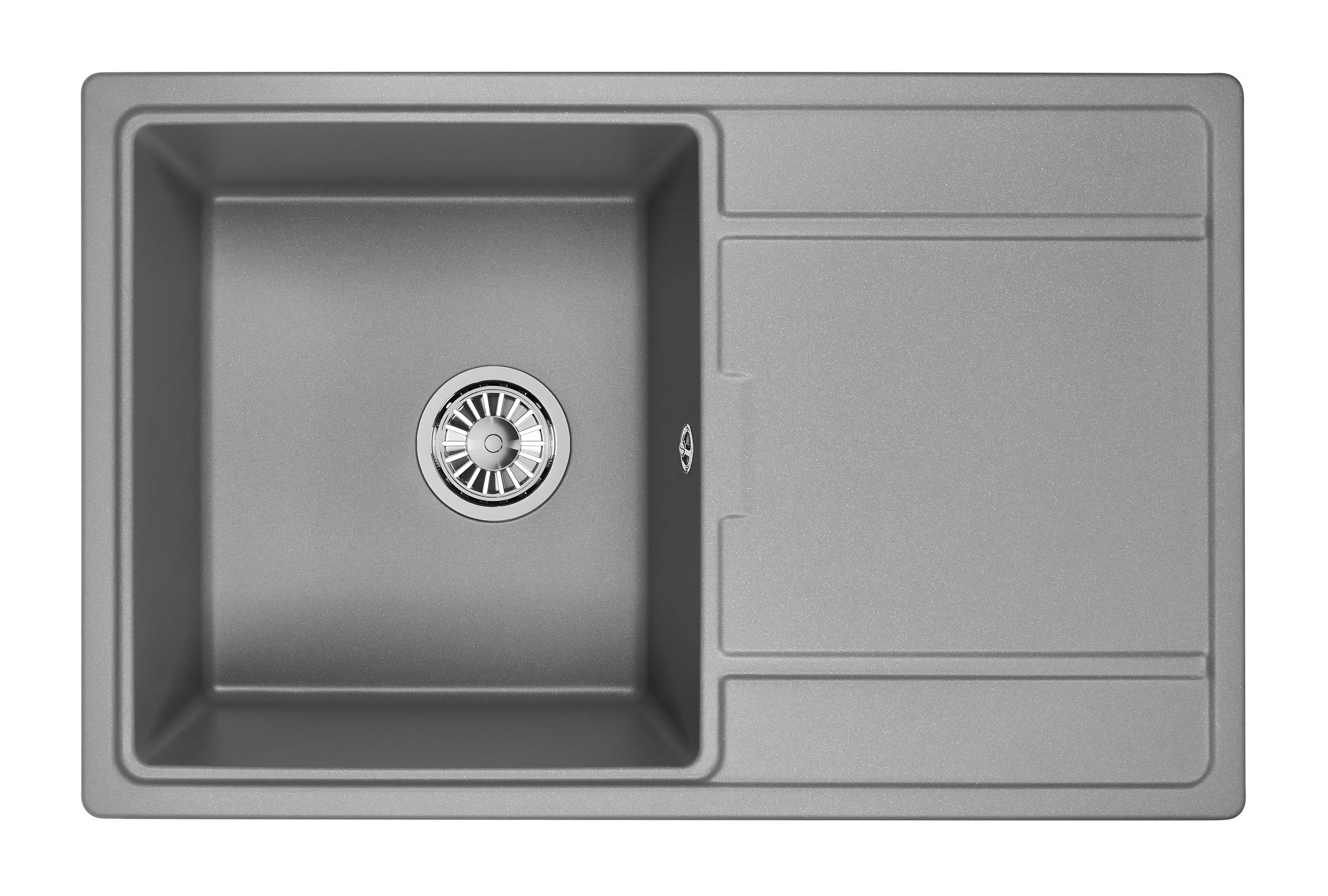 7804, АЛЮМИНИУМ, кухонная мойка, кварц