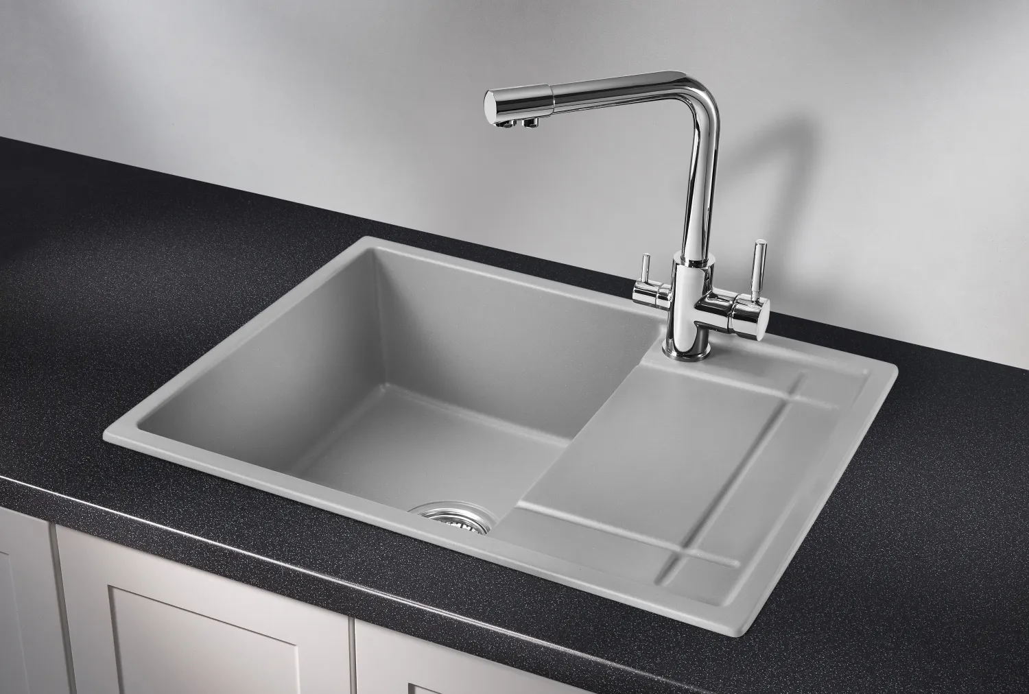 6501, АЛЮМИНИУМ, кухонная мойка, кварц