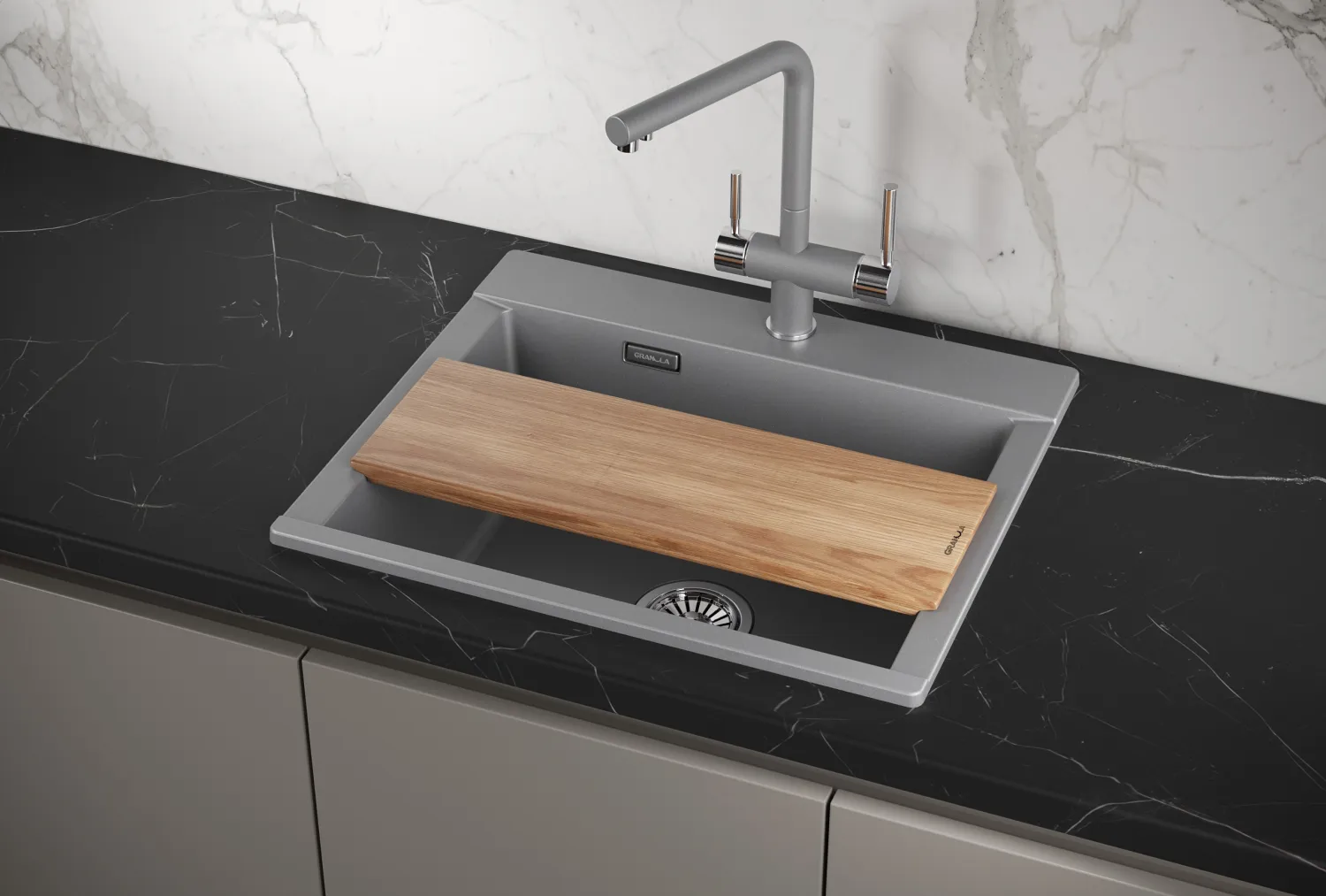 Мойка для кухни Granula Estetica 5804 алюминиум, 58х50 см, прямоугольная