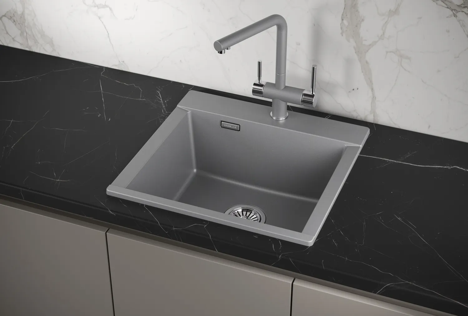 Мойка для кухни Granula Estetica 5201 алюминиум, 52х50 см, прямоугольная