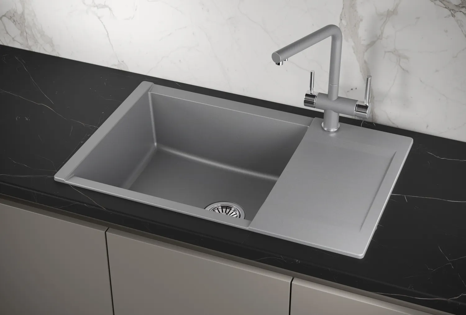 Мойка для кухни Granula Estetica 7807 алюминиум, 78х50 см, прямоугольная