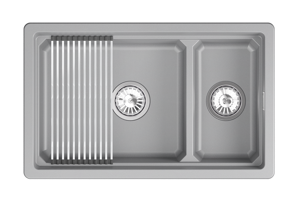 Мойка для кухни Granula Kitchen Space 7304iU алюминиум, 73х45 см, прямоугольная