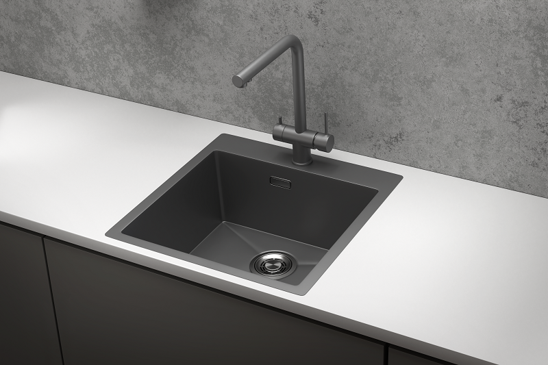 5151, ГРАФИТ МАТОВЫЙ, стальная кухонная мойка