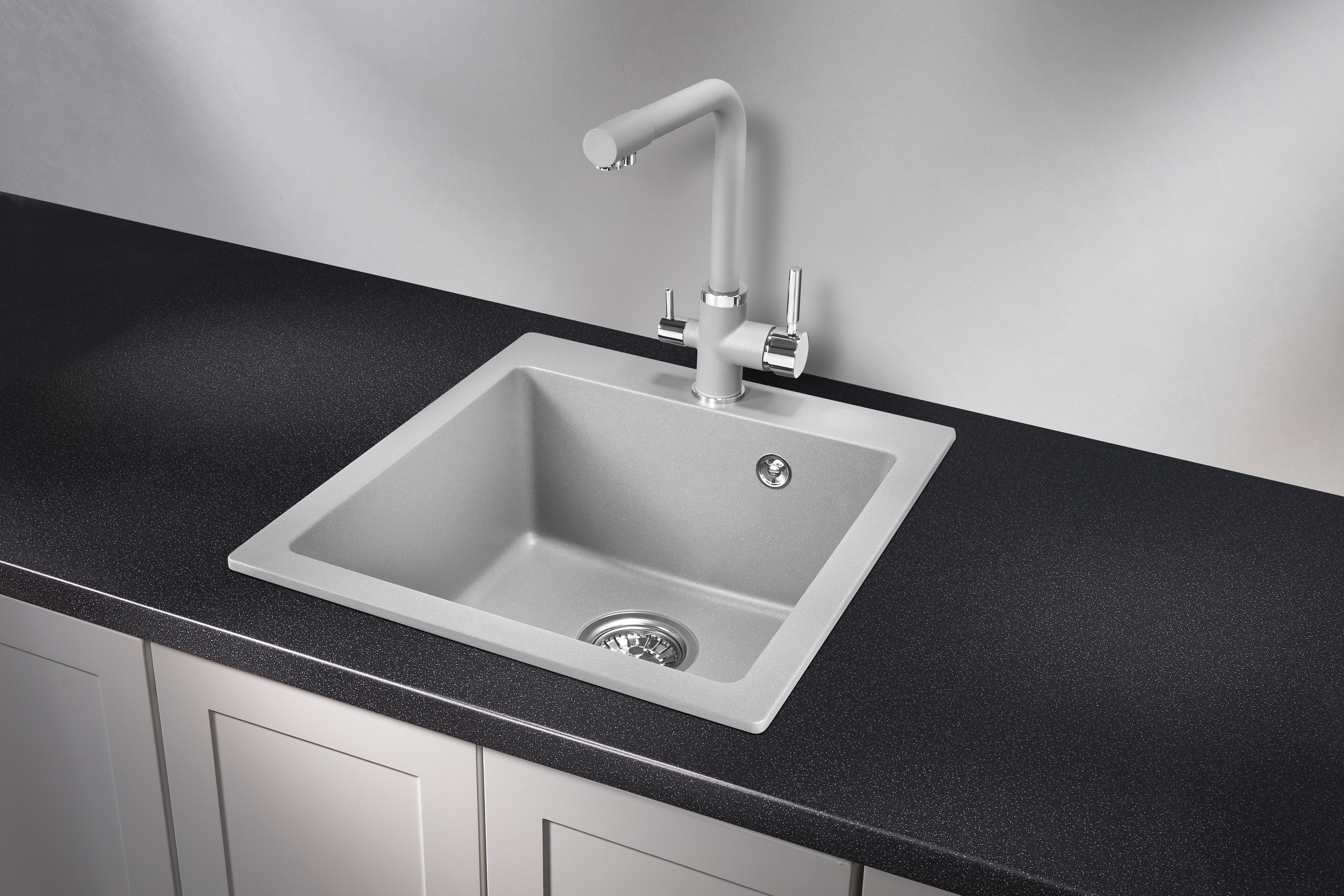 4651, АЛЮМИНИУМ, кухонная мойка, кварц