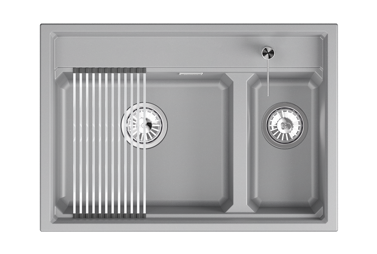 Мойка для кухни Granula Kitchen Space 7302i алюминиум, 73х51 см, прямоугольная